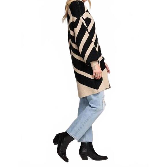 NEW SALTWATER LUXE charo cardigan sweater in natural - Picture 2 of 3